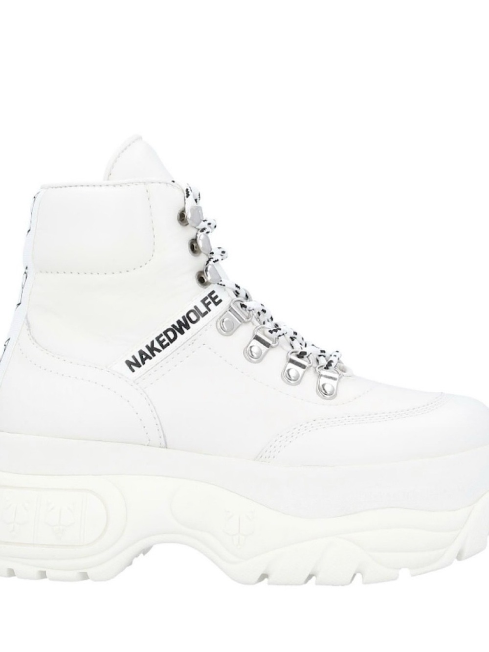 Naked Wolfe White Leather
Platform Ankle Boots